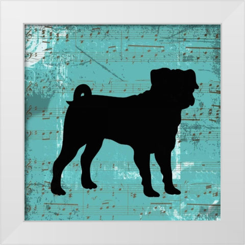 BULL DOG B2 White Modern Wood Framed Art Print by Greene, Taylor