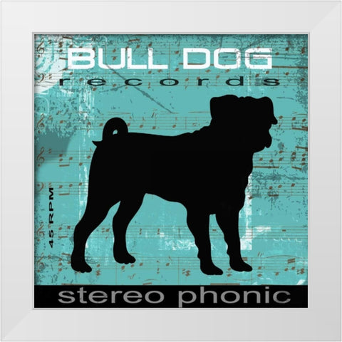 BULL DOG B White Modern Wood Framed Art Print by Greene, Taylor