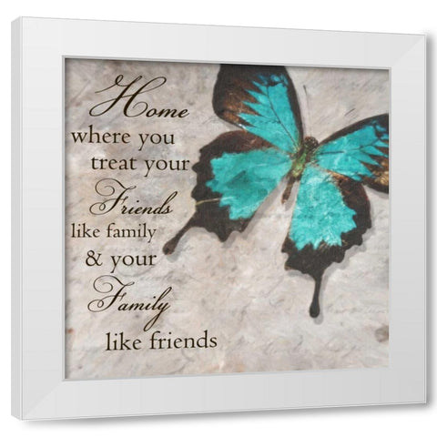 Blue Butterfly II White Modern Wood Framed Art Print by Greene, Taylor