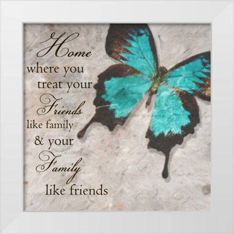 Blue Butterfly II White Modern Wood Framed Art Print by Greene, Taylor