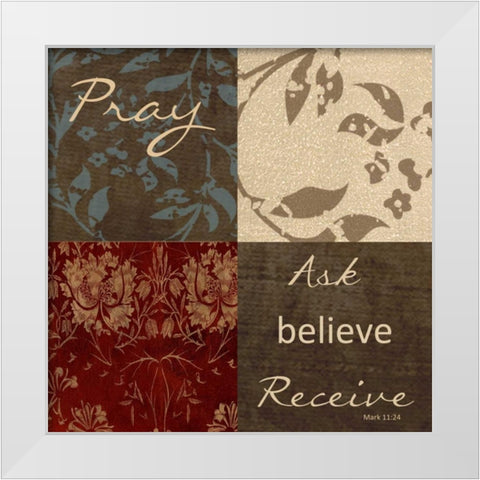 PRAY REV White Modern Wood Framed Art Print by Greene, Taylor