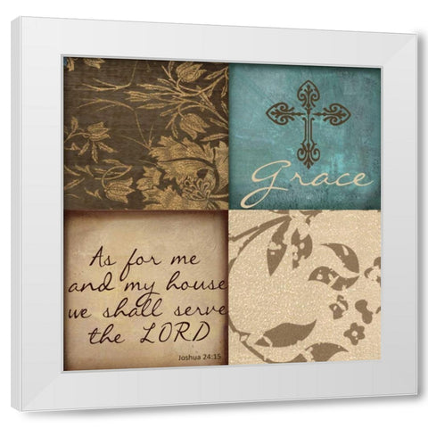 GRACE White Modern Wood Framed Art Print by Greene, Taylor