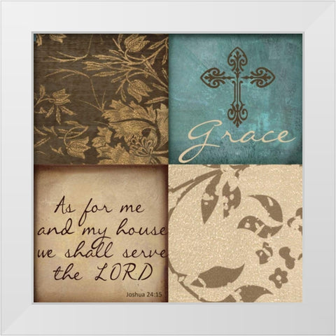 GRACE White Modern Wood Framed Art Print by Greene, Taylor
