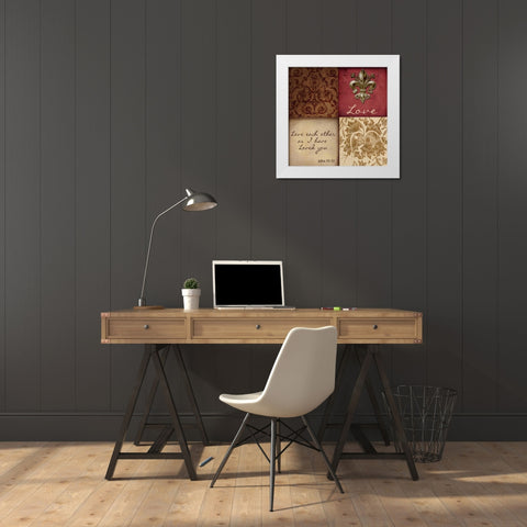 LOVE White Modern Wood Framed Art Print by Greene, Taylor