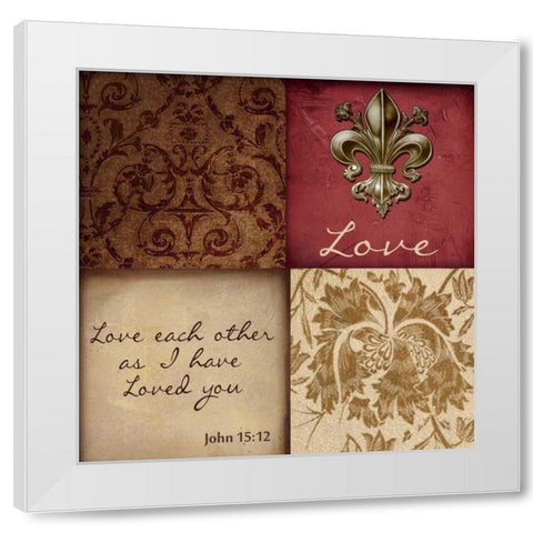 LOVE White Modern Wood Framed Art Print by Greene, Taylor