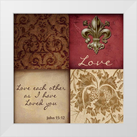 LOVE White Modern Wood Framed Art Print by Greene, Taylor