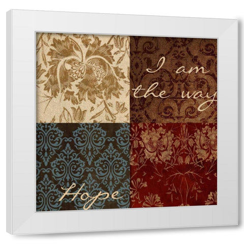 HOPE White Modern Wood Framed Art Print by Greene, Taylor