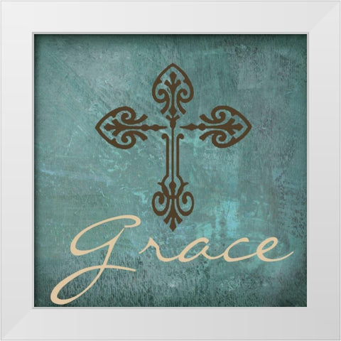 Grace White Modern Wood Framed Art Print by Greene, Taylor