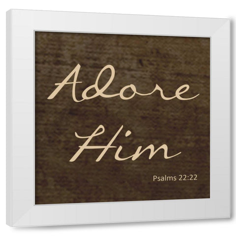 ADORE White Modern Wood Framed Art Print by Greene, Taylor