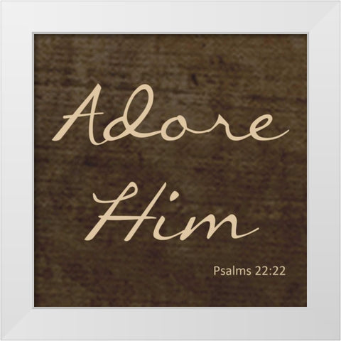 ADORE White Modern Wood Framed Art Print by Greene, Taylor