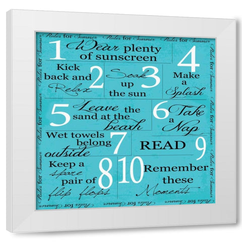 JUNE -SUMMER White Modern Wood Framed Art Print by Greene, Taylor