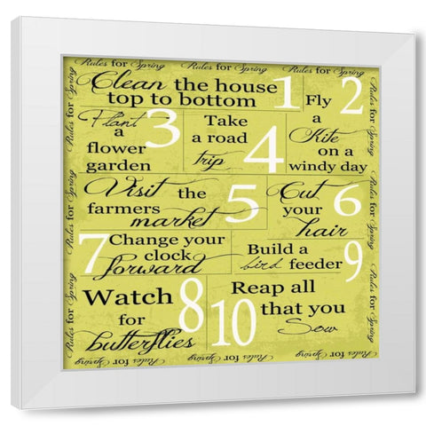 MARCH -SPRING White Modern Wood Framed Art Print by Greene, Taylor