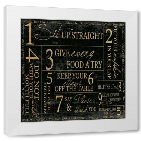OPEN-KITCHEN White Modern Wood Framed Art Print by Greene, Taylor