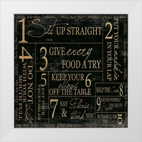 OPEN-KITCHEN White Modern Wood Framed Art Print by Greene, Taylor