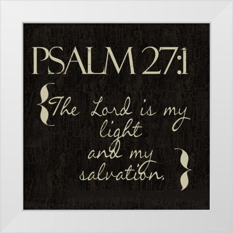 Psalm 27-1 N2 White Modern Wood Framed Art Print by Greene, Taylor