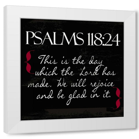Psalms 118-24 White White Modern Wood Framed Art Print by Greene, Taylor