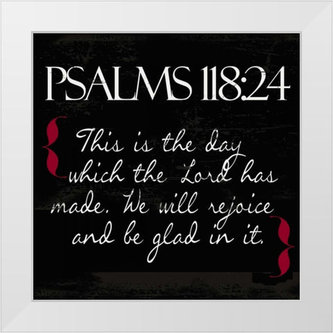 Psalms 118-24 White White Modern Wood Framed Art Print by Greene, Taylor