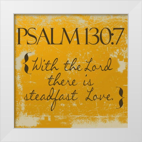 Psalms 130-7-Orange White Modern Wood Framed Art Print by Greene, Taylor