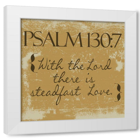 Psalms 130-7-Gold White Modern Wood Framed Art Print by Greene, Taylor