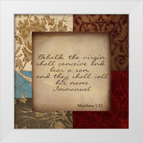 BEHOLD White Modern Wood Framed Art Print by Greene, Taylor