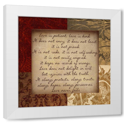 LOVE IS White Modern Wood Framed Art Print by Greene, Taylor