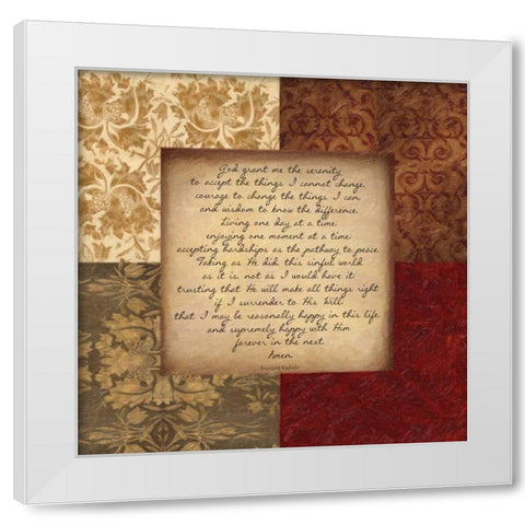 SERENITY White Modern Wood Framed Art Print by Greene, Taylor