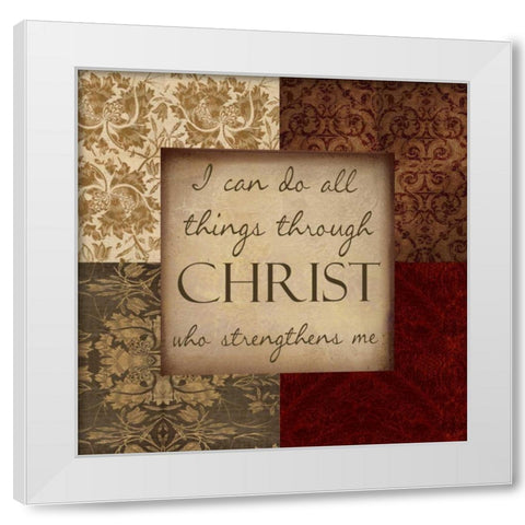I CAN DO ALL THINGS 2 White Modern Wood Framed Art Print by Greene, Taylor