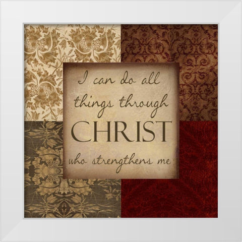 I CAN DO ALL THINGS 2 White Modern Wood Framed Art Print by Greene, Taylor