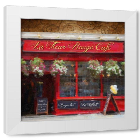 Cafe White Modern Wood Framed Art Print by Greene, Taylor