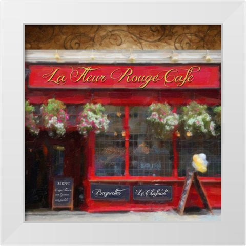 Cafe White Modern Wood Framed Art Print by Greene, Taylor