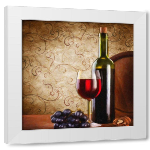 Wine II White Modern Wood Framed Art Print by Greene, Taylor