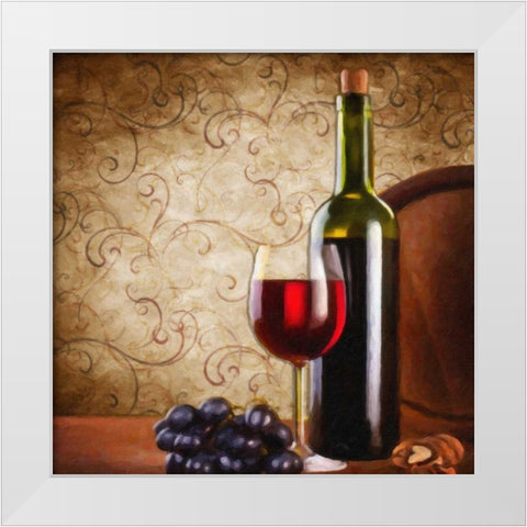 Wine II White Modern Wood Framed Art Print by Greene, Taylor