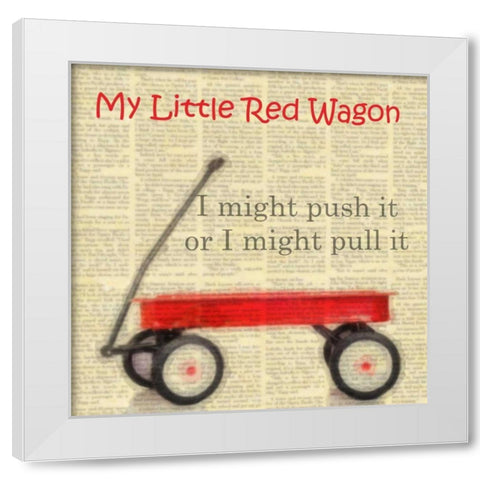 RED WAGON White Modern Wood Framed Art Print by Greene, Taylor