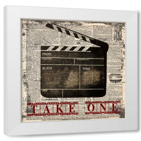 TAKE ONE White Modern Wood Framed Art Print by Greene, Taylor