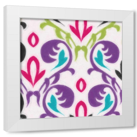 COLORFUL MOTIF White Modern Wood Framed Art Print by Greene, Taylor