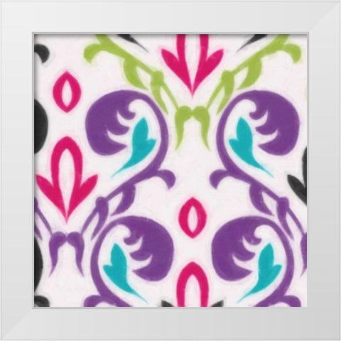 COLORFUL MOTIF White Modern Wood Framed Art Print by Greene, Taylor