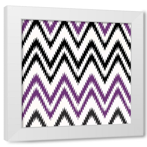 CHEVRON V White Modern Wood Framed Art Print by Greene, Taylor