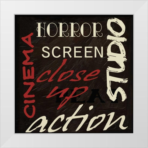 CLOSE UP TYPOGRAPHY White Modern Wood Framed Art Print by Greene, Taylor