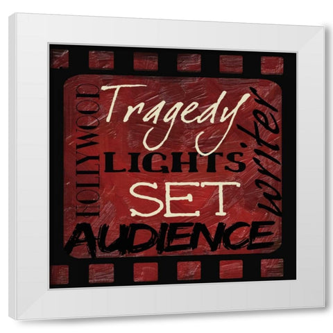 LIGHTS SET TYPOGRAPHY White Modern Wood Framed Art Print by Greene, Taylor