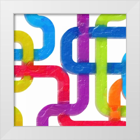 GEOMETRIC LINE II White Modern Wood Framed Art Print by Greene, Taylor