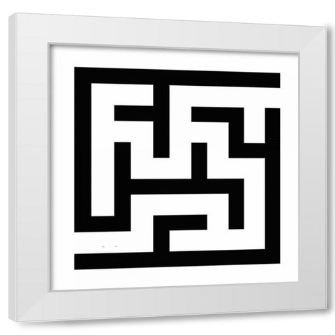 LABYRINTH I White Modern Wood Framed Art Print by Greene, Taylor