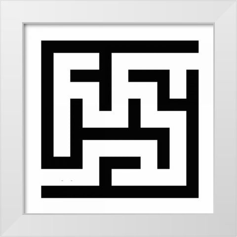 LABYRINTH I White Modern Wood Framed Art Print by Greene, Taylor