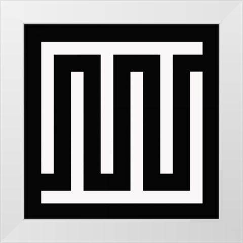 LABYRINTH IV G White Modern Wood Framed Art Print by Greene, Taylor