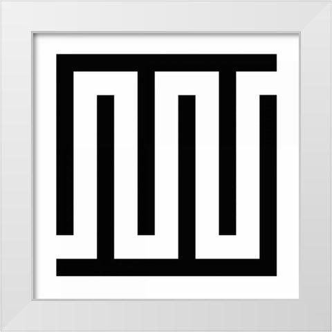 LABYRINTH IV White Modern Wood Framed Art Print by Greene, Taylor