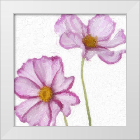 PLUM FLORAL PAIR White Modern Wood Framed Art Print by Greene, Taylor