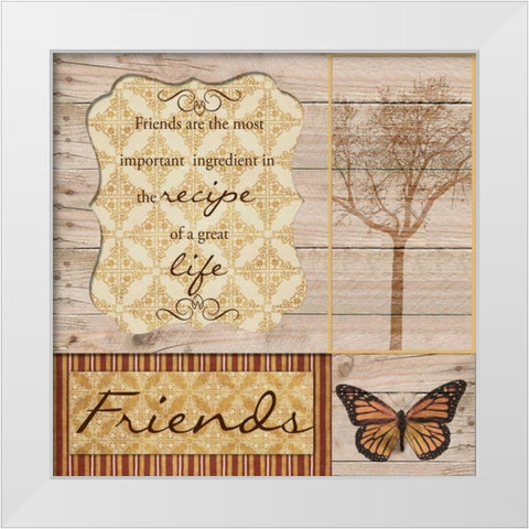 FRIENDS ARE THE BEST White Modern Wood Framed Art Print by Greene, Taylor