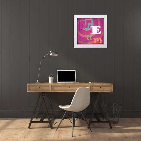 DREAM White Modern Wood Framed Art Print by Greene, Taylor