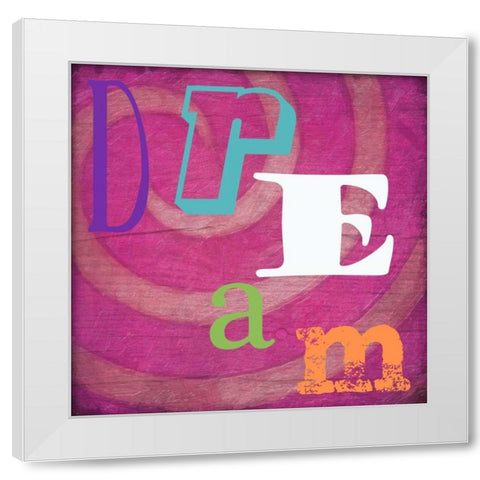 DREAM White Modern Wood Framed Art Print by Greene, Taylor