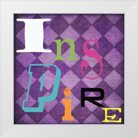 Inspire White Modern Wood Framed Art Print by Greene, Taylor