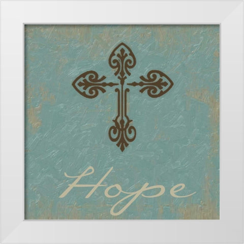 Hope White Modern Wood Framed Art Print by Greene, Taylor